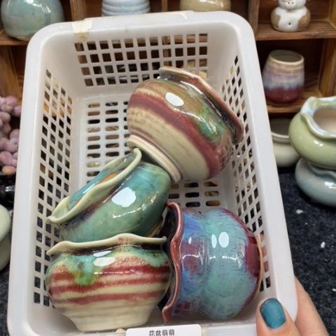 紫砂花盆微瑕793口径5.5左右