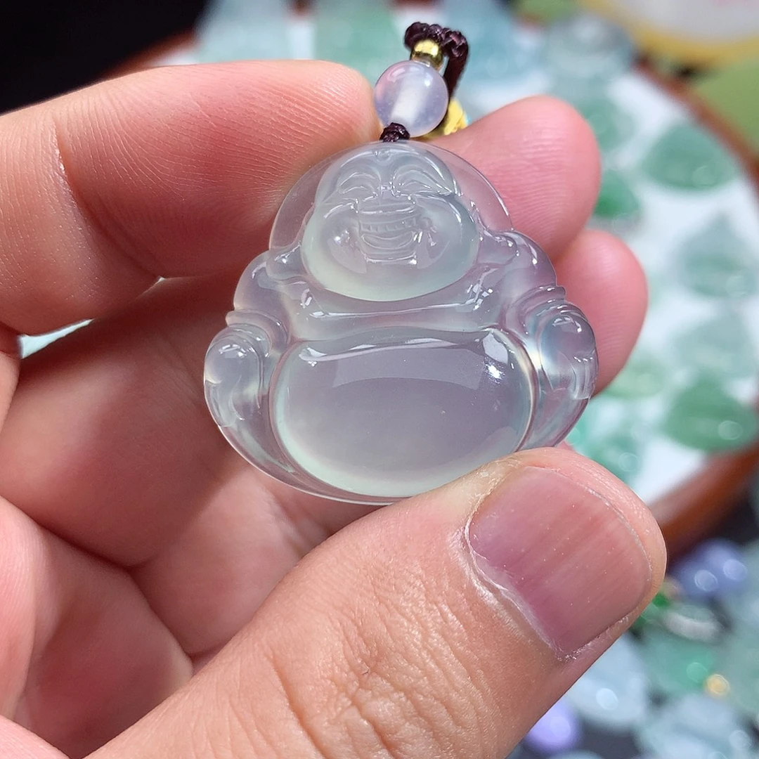 翡翠未镶嵌颈饰佛公