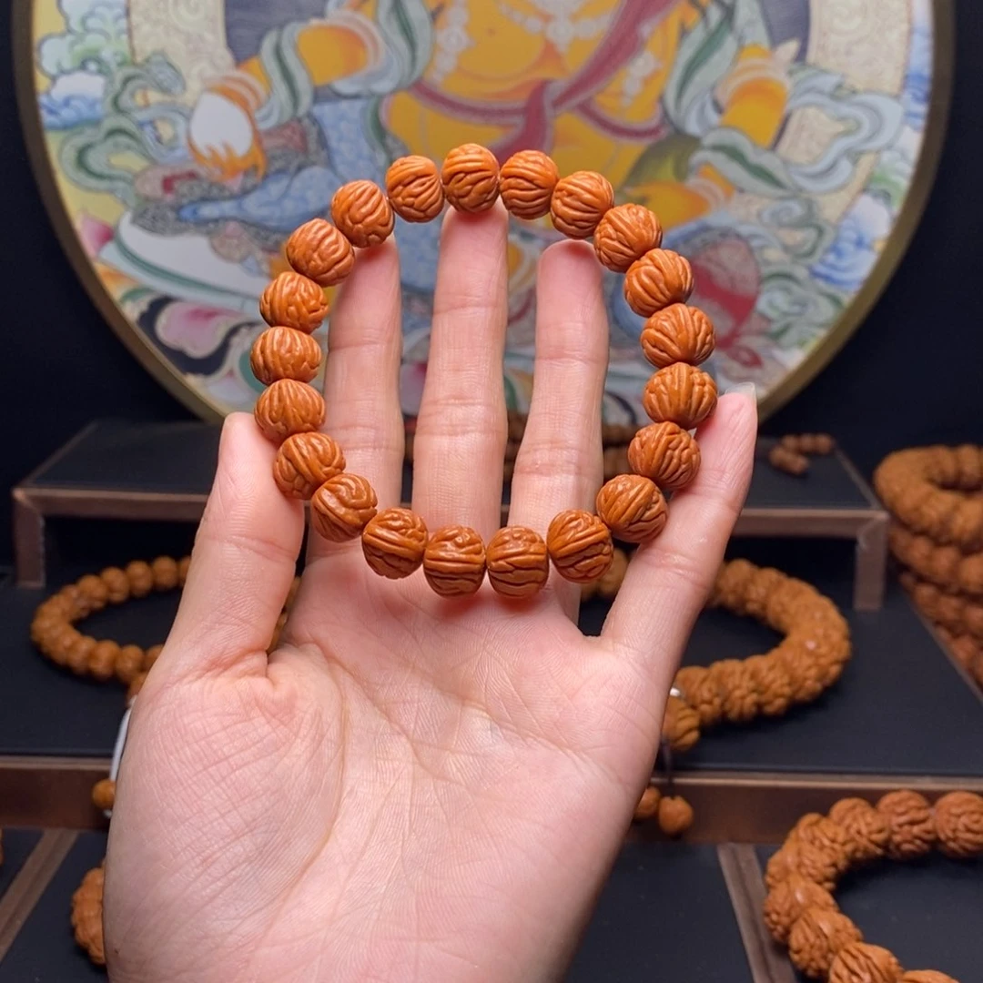 手串桃核h****q龙纹桃核红魔