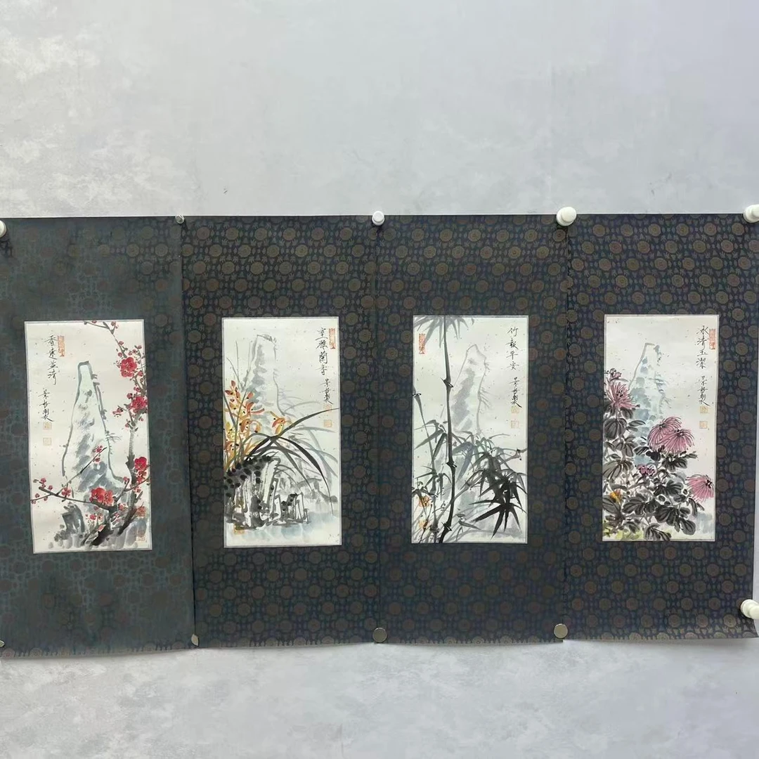 【定制】梅兰竹菊，国画，崔老师