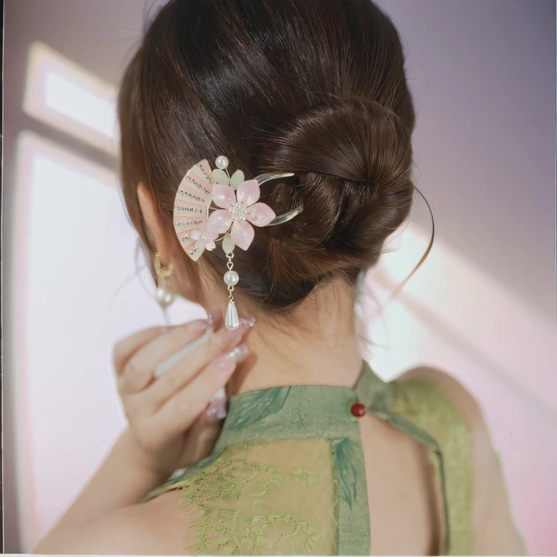 【春夏款发饰】古风气质蝴蝶花朵发簪珍珠流苏发钗旗袍汉服配饰簪