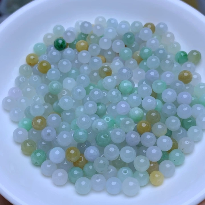 翡翠散珠卡5.3冰三彩40个