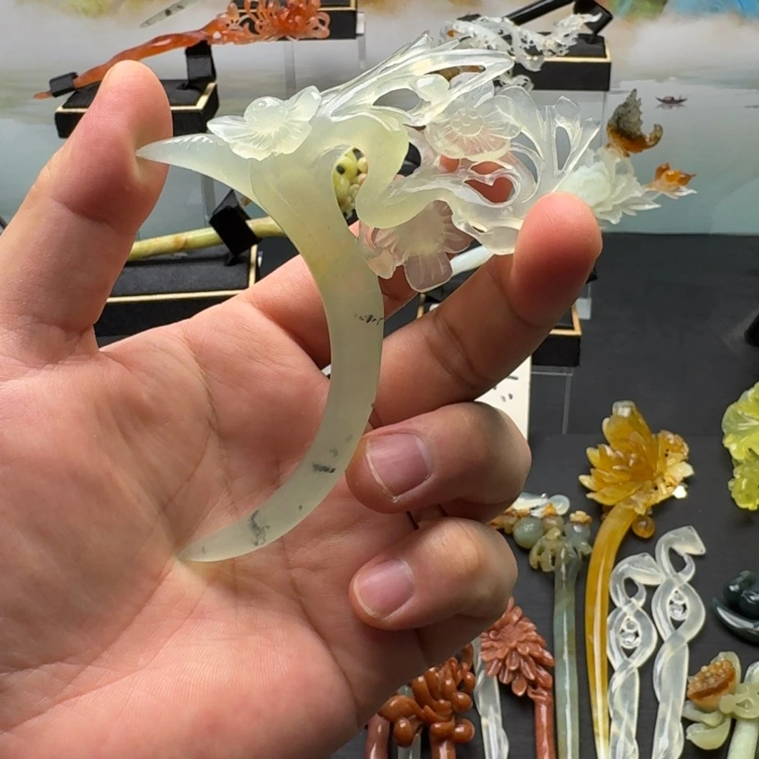 岫玉发饰未镶嵌明君是发簪天花板