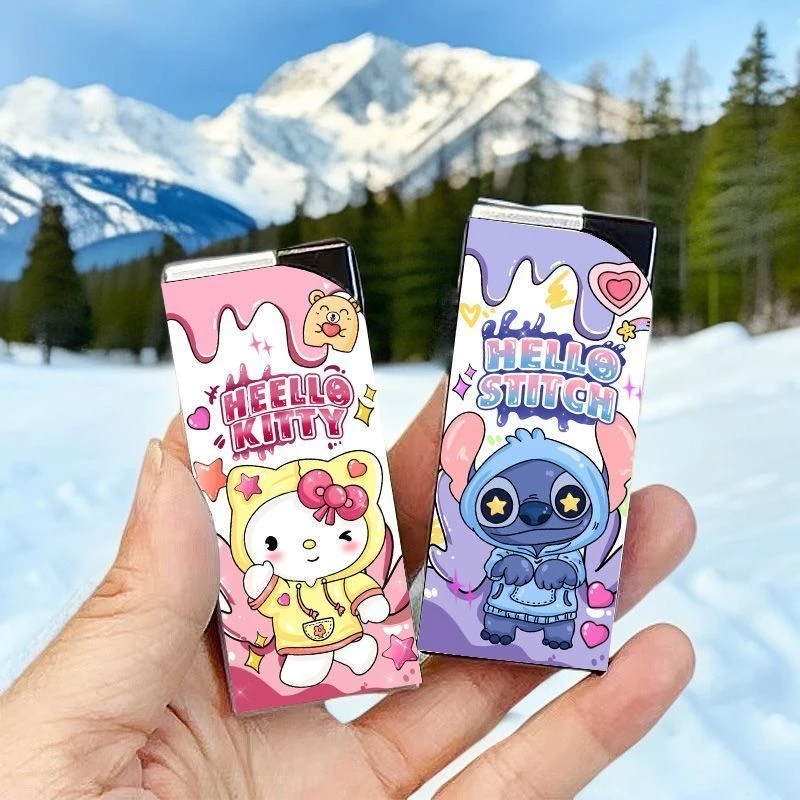 网红卡通动漫蓝焰直冲防风打火机创意设计送女友女生充气