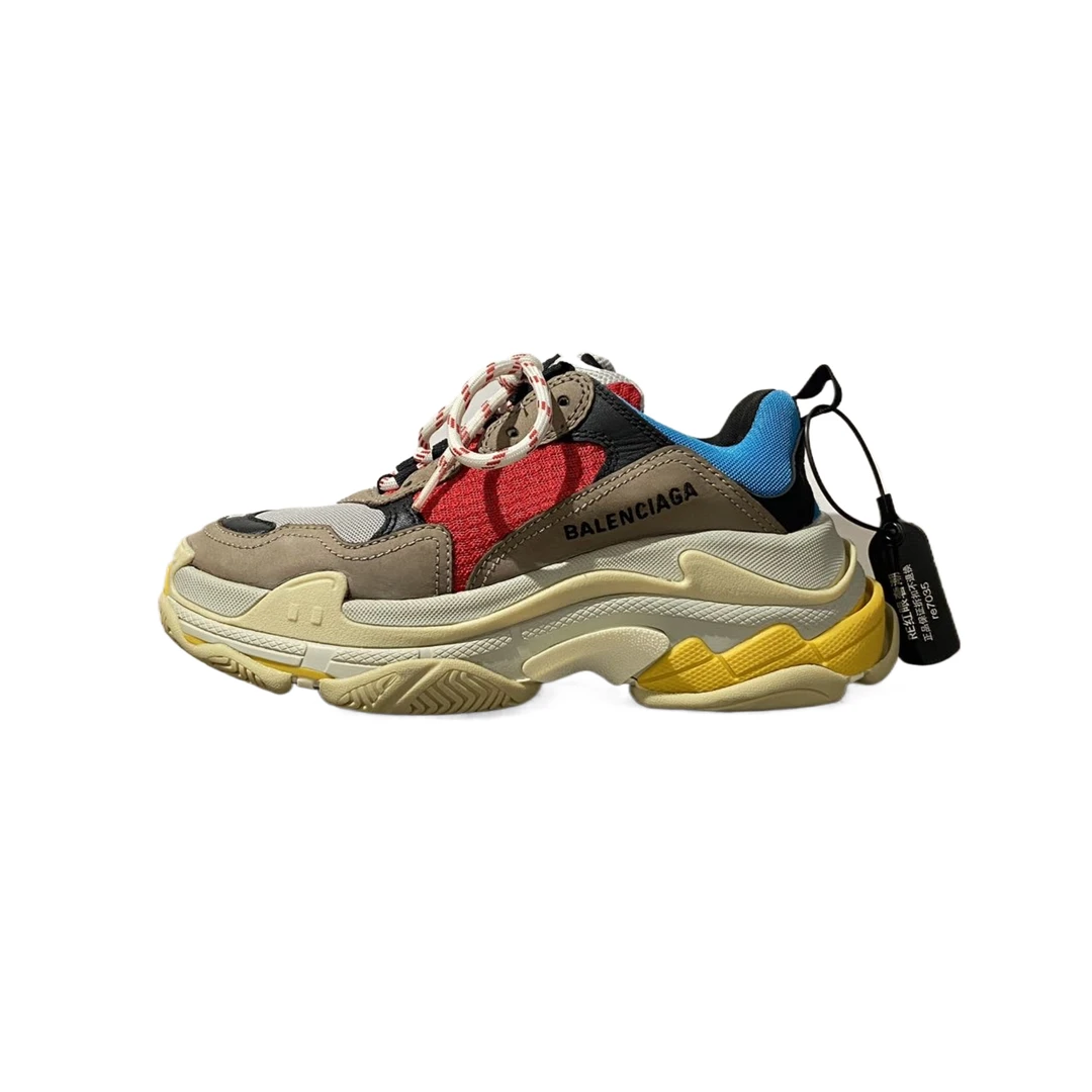 99新 Balenciaga/巴黎世家 37码 Triples 蓝红老爹鞋 re7035