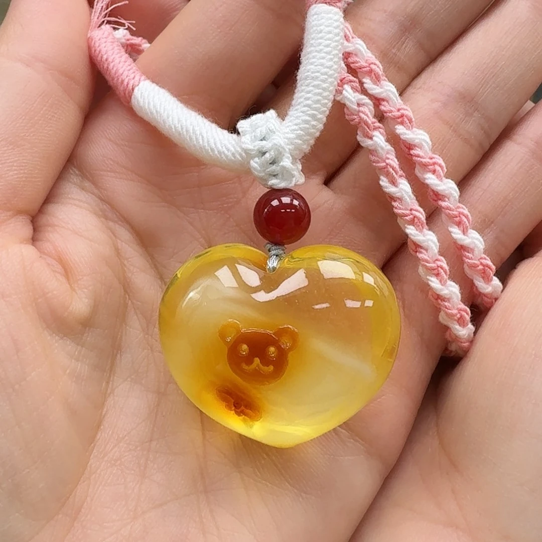 未镶嵌琥珀珠宝奇石吊坠