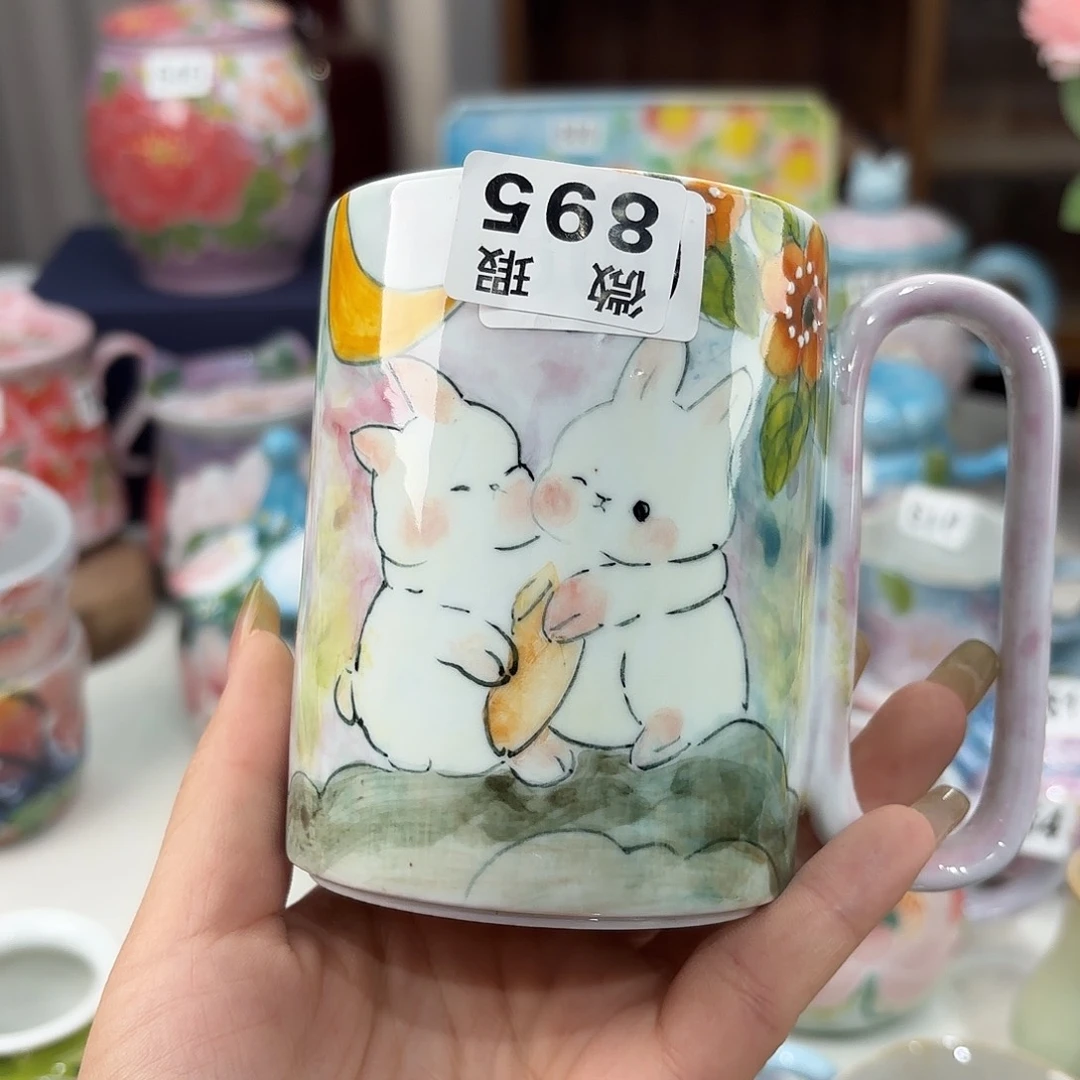 景德镇手绘高温釉下彩陶瓷茶具