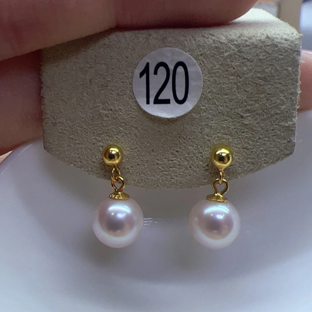 淡水珍珠耳饰银S925镶嵌