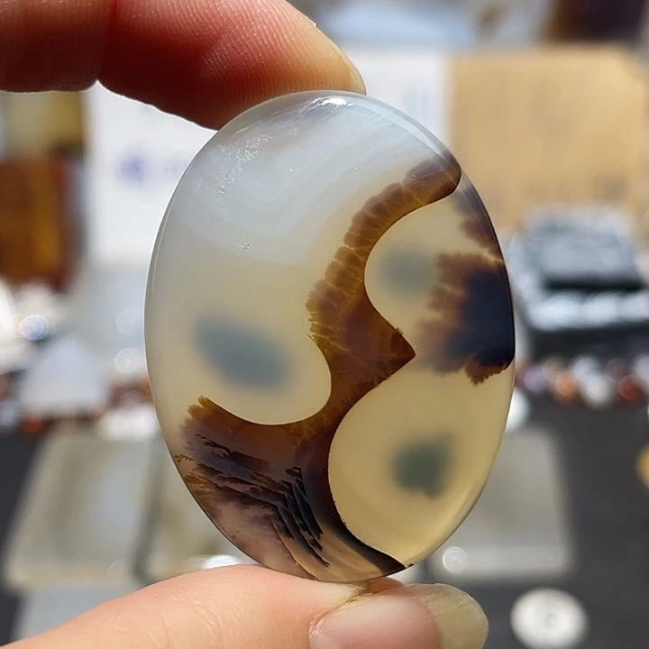 雲***開玛瑙/玉髓未镶嵌吊坠(不含链)