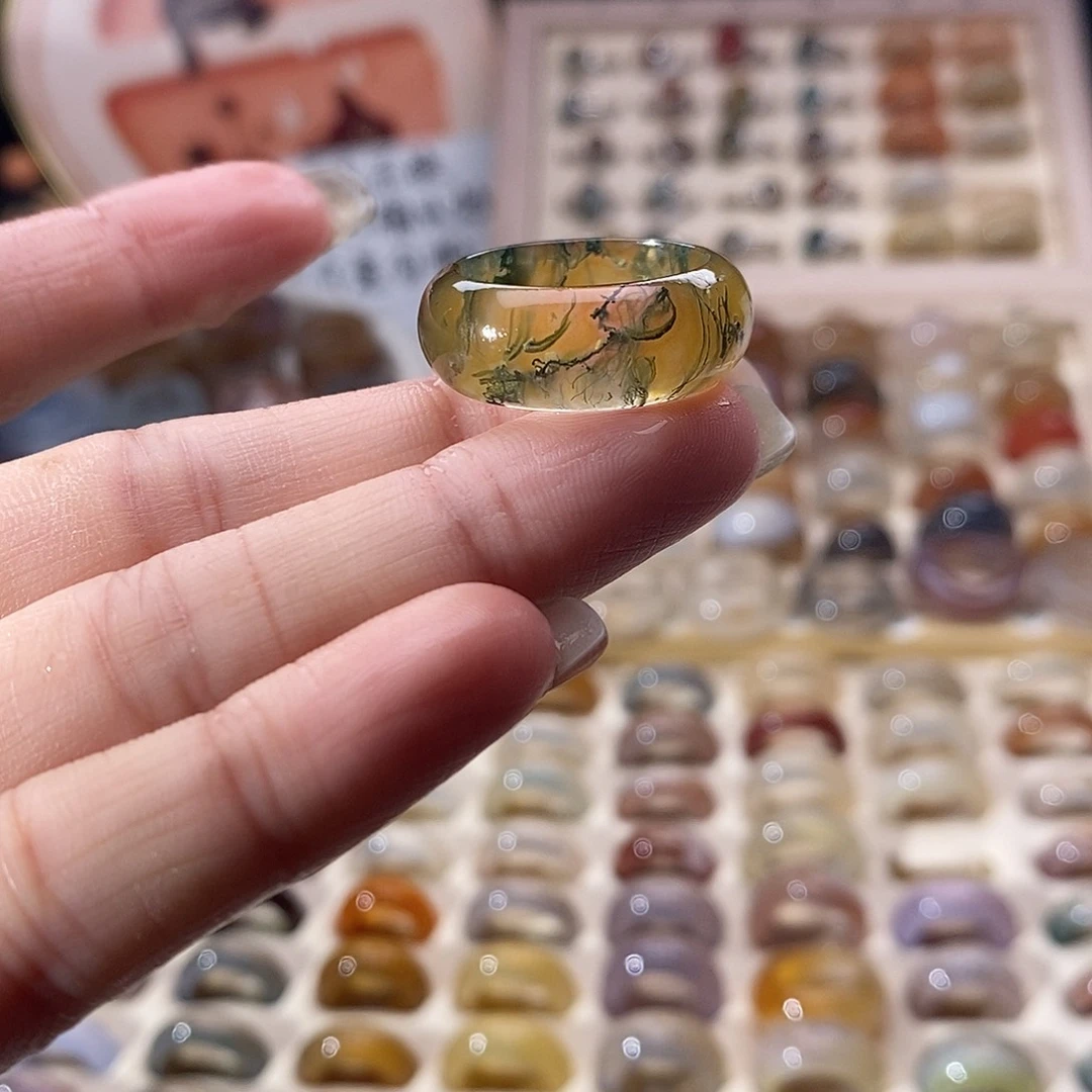 未镶嵌戒指玛瑙/玉髓A 34不退换港20