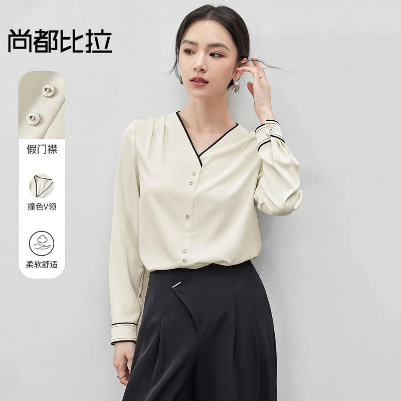 2025新款秋冬秋冬款品质女装显瘦雪纺衫55754