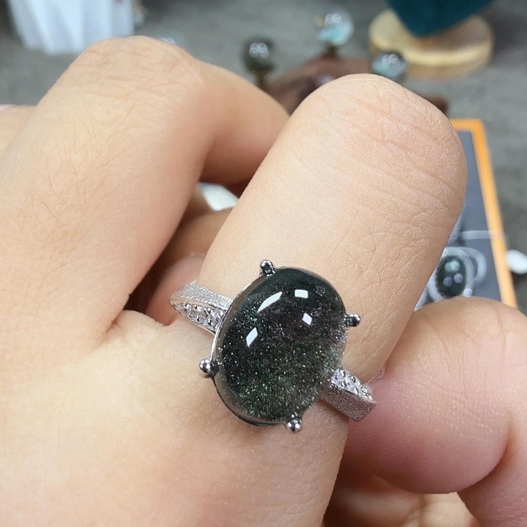水晶戒指银S925镶嵌