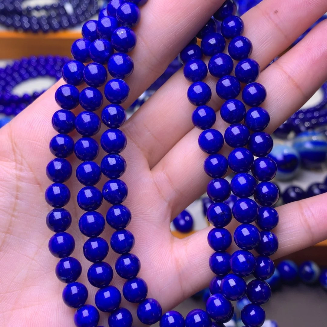 青金石未镶嵌手串7mm