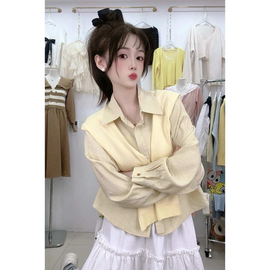 2506披肩款彩色衬衣