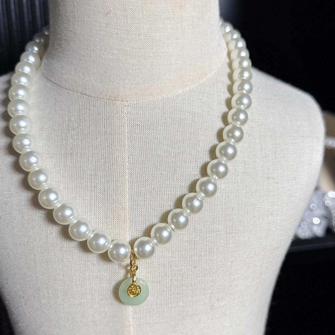 儿童中国风轻奢复古珍珠项链女高级感气质百搭时尚福气链饰品颈链