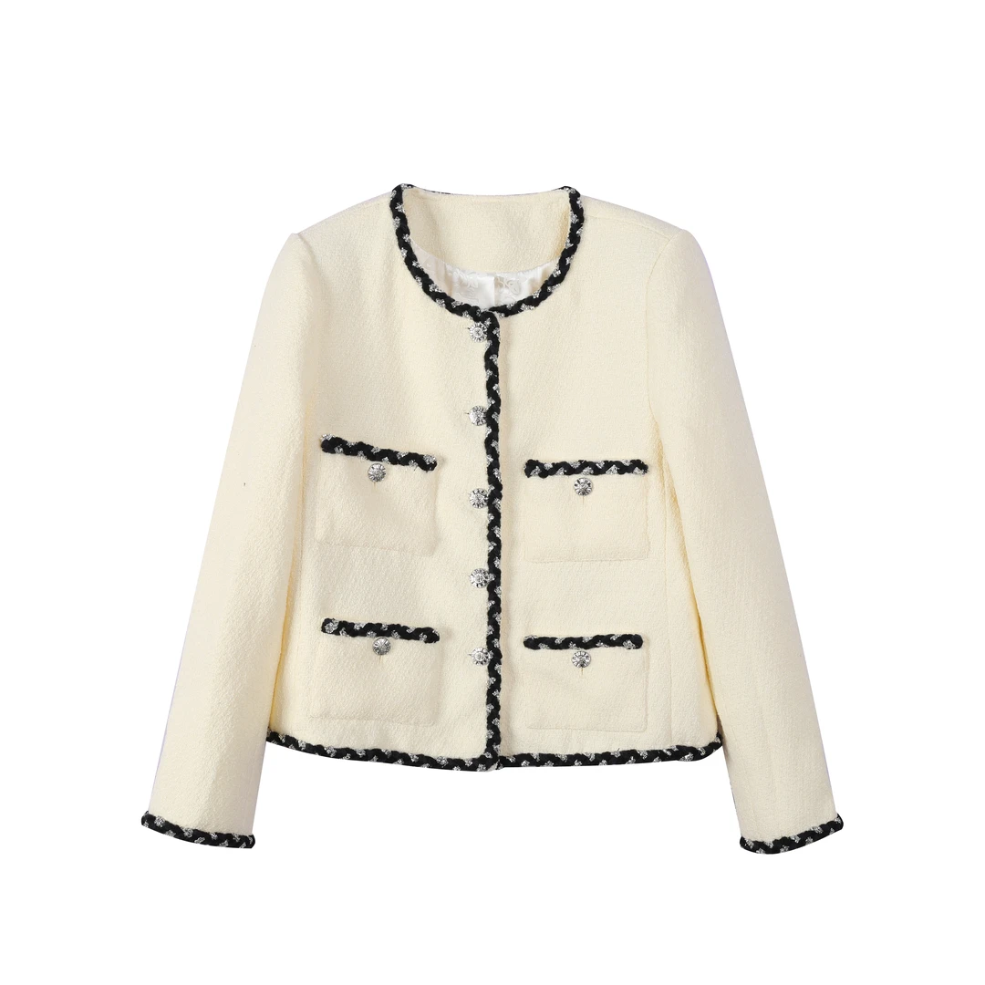 【商场同款 品牌订单】白月光小香风粗花呢短款外套9054