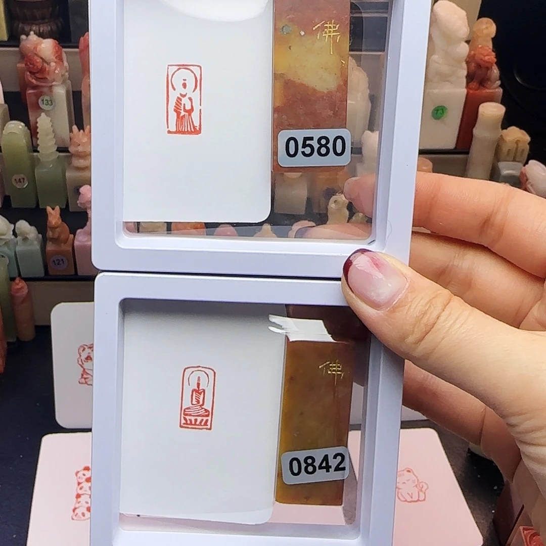 印石寿山石佛造像1×2