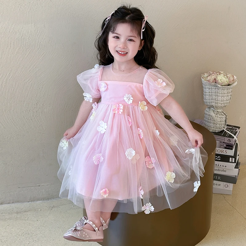 女童公主裙夏季2025新款独特绝美花仙子洋气儿童女宝宝夏装连衣裙