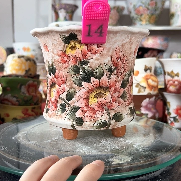 景德镇陶瓷手绘花盆
