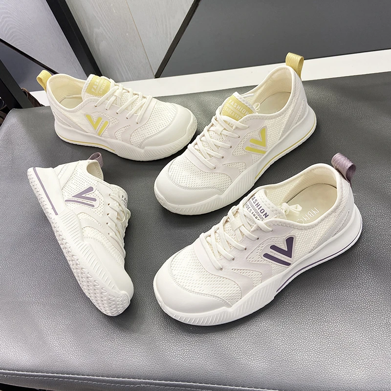 【米格格女鞋】2025夏季薄款网鞋透气超轻软底小白鞋休闲阿甘鞋潮牌