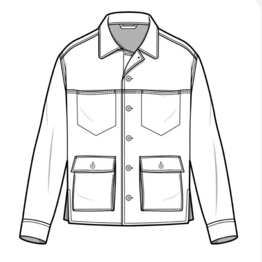 LP双色胸口口袋立领外套