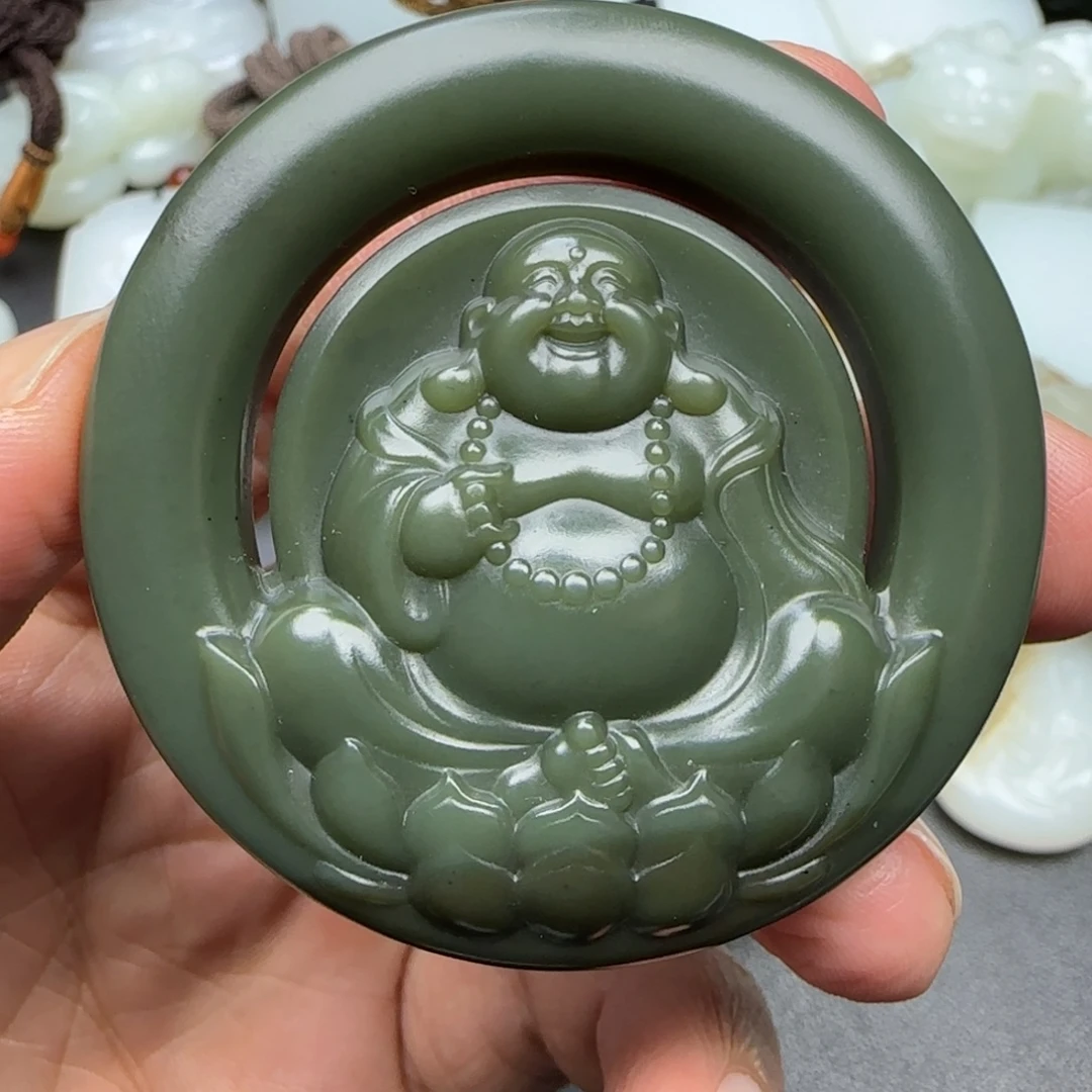 和田玉未镶嵌吊坠(不含链)