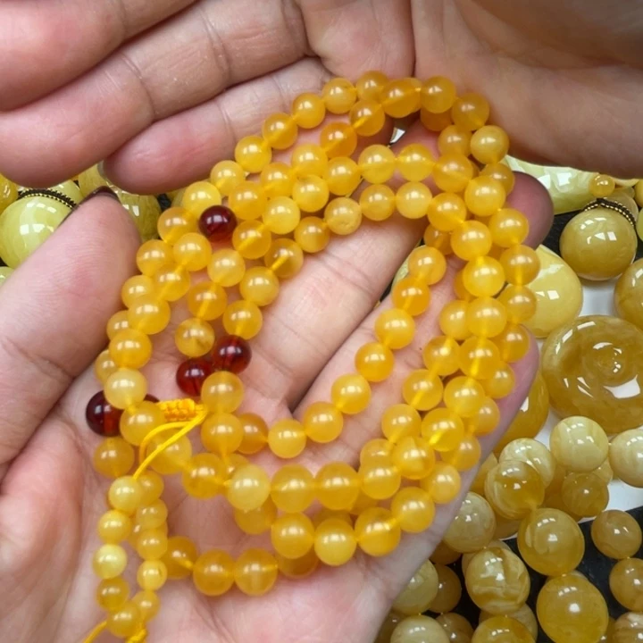 裸石蜜蜡未镶嵌蜜蜡6➕佛珠重19.9