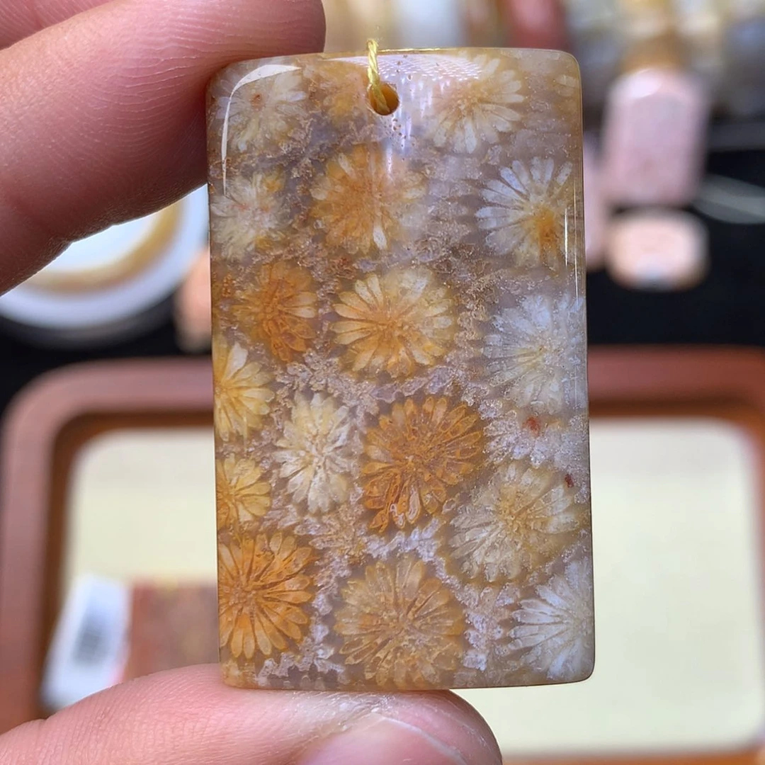 【闪购商品】硅化珊瑚（珊瑚玉）手链未镶嵌精品吊坠