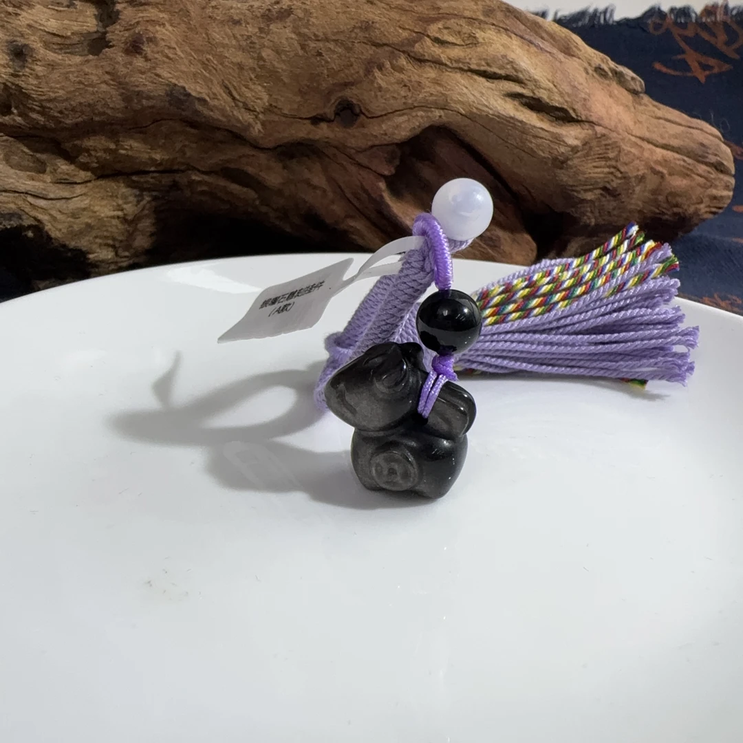 银曜石雕刻挂件（紫色款）