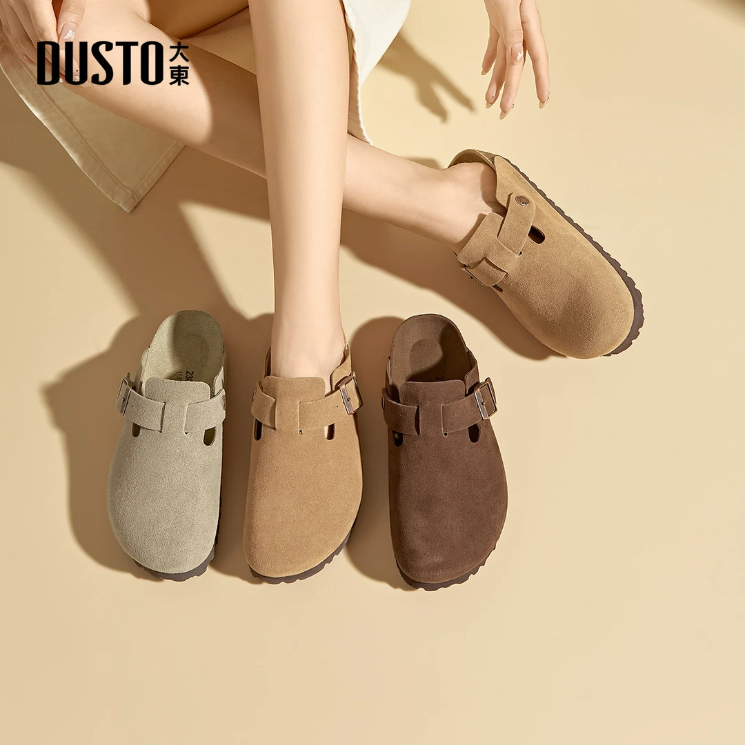 大东包头半拖鞋2025新款休闲百搭勃肯鞋日常文艺低跟柔软女鞋3148