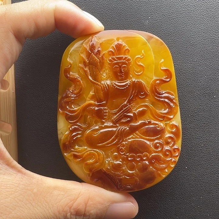 琥珀颈饰未镶嵌天然琥珀蜜蜡