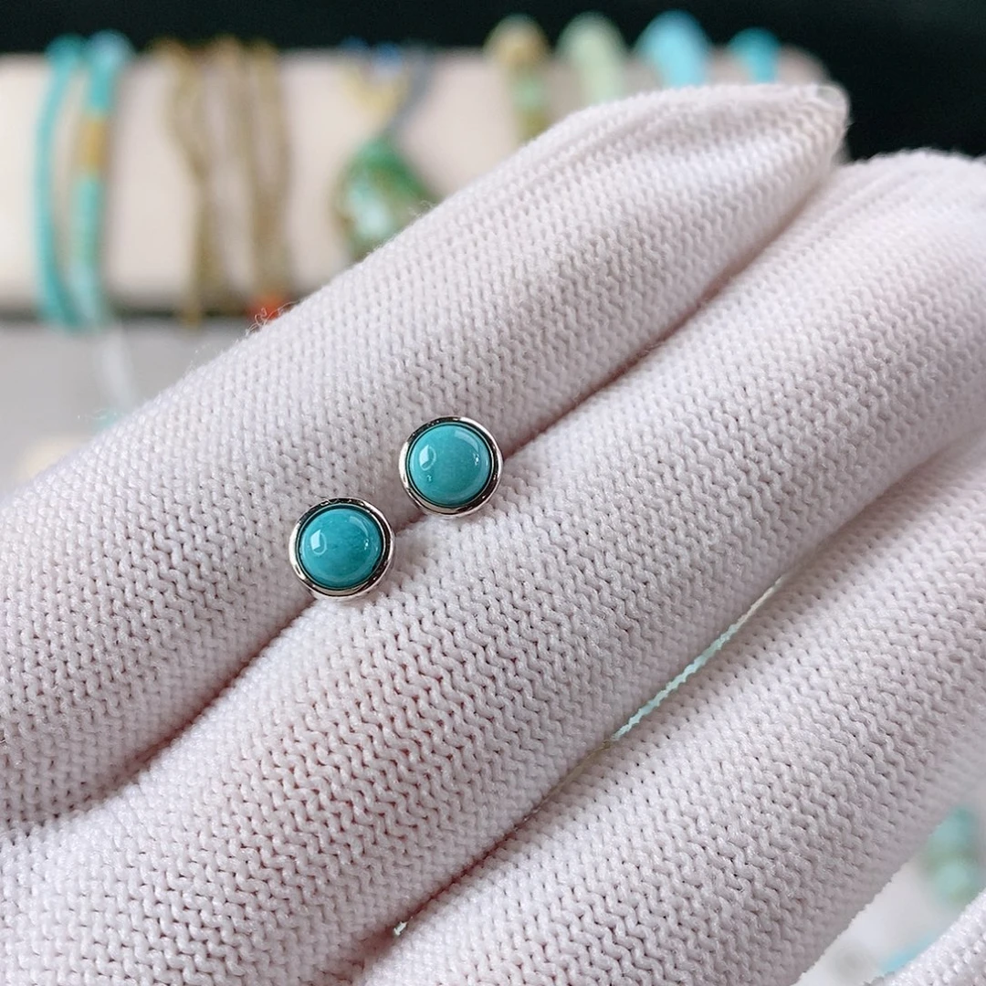 特***兵绿松石银S925镶嵌珠宝奇石