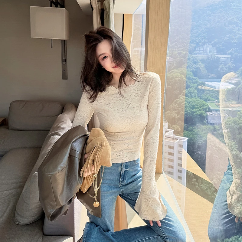 【Alone Savor】 云朵慕斯 植绒亲肤垂顺纯色百搭气质打底小衫X014