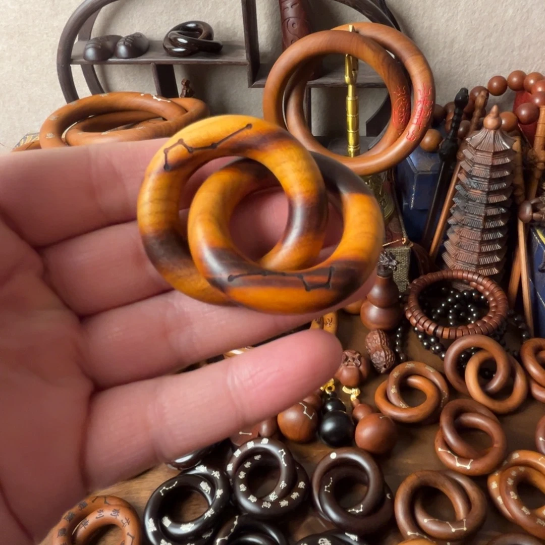 枣木桃木老料乾坤圈六七星2.5