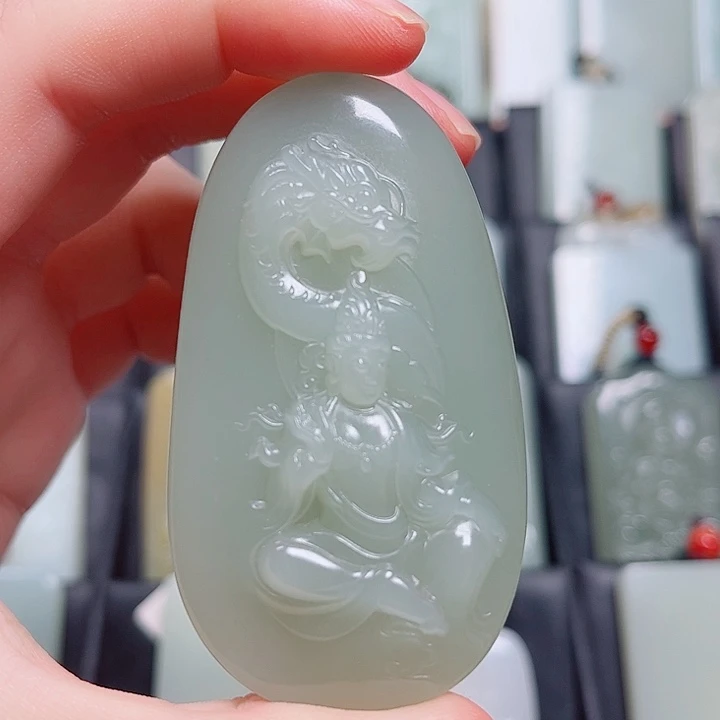 和田玉未镶嵌挂件