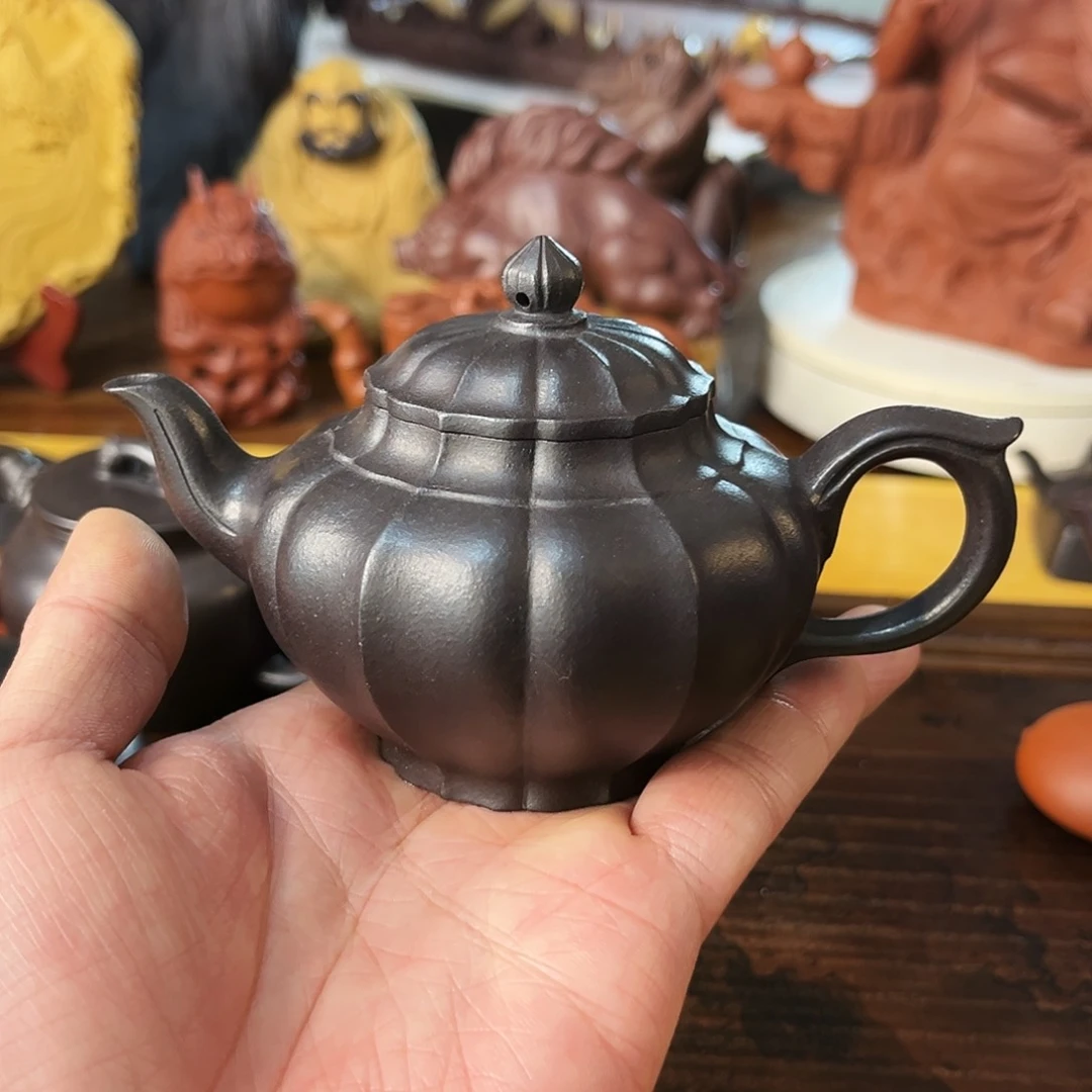 紫砂茶壶笑樱壶原矿天青泥