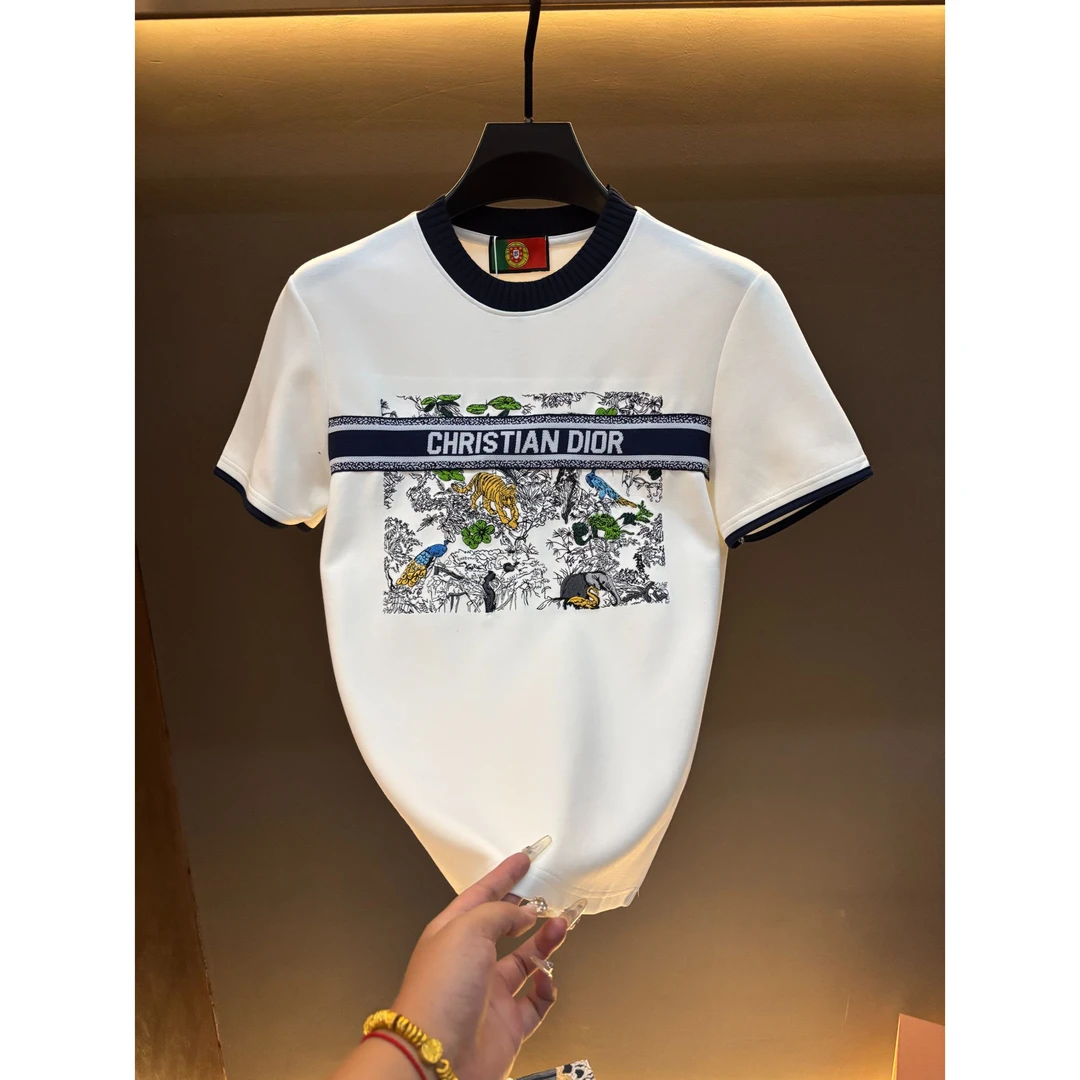 男士夏季新款轻奢休闲百搭修身时尚半袖K875
