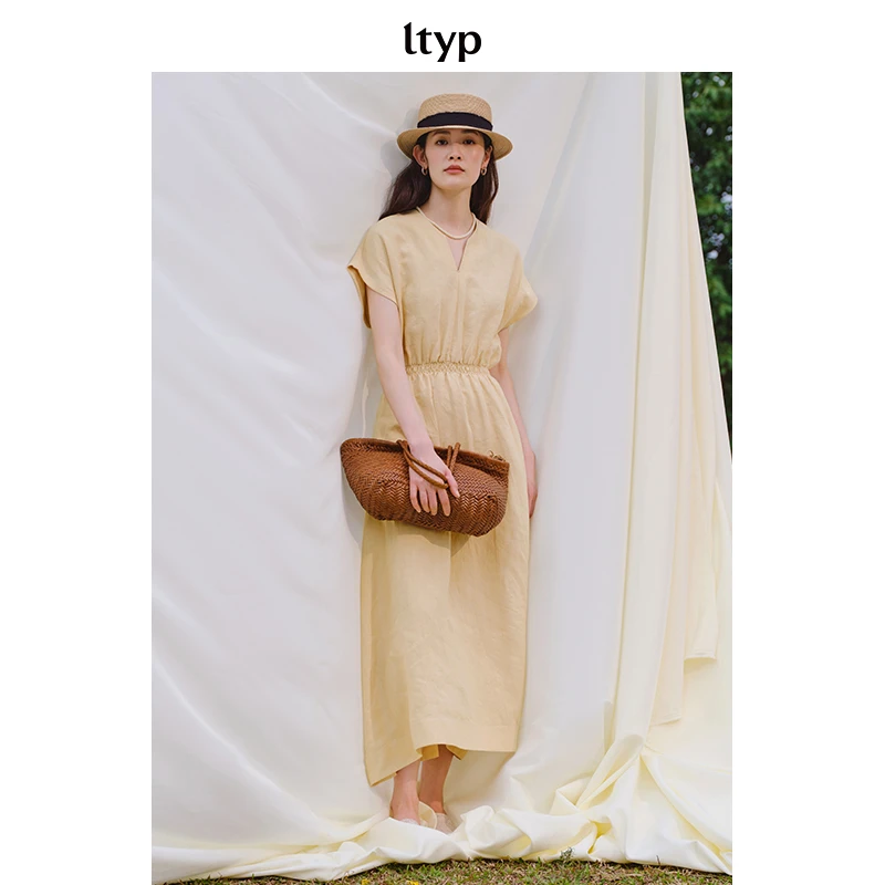 ltyp 3.2 汉麻经典剪领连衣裙文艺优雅女初春W101242013