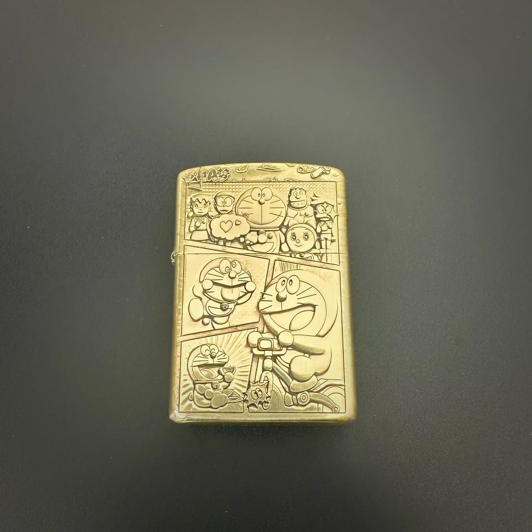 ZORRO烈焰打火机工作室出品，哆啦A梦，精工浮雕砂轮创意
