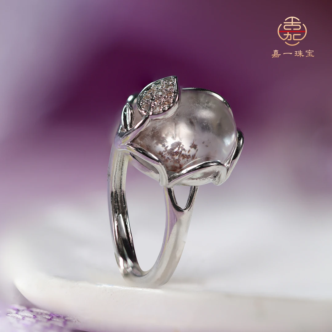 【嘉一珠宝】天然九色鹿幽灵水晶戒指蛋面小众珠宝戒指（多样性发一）