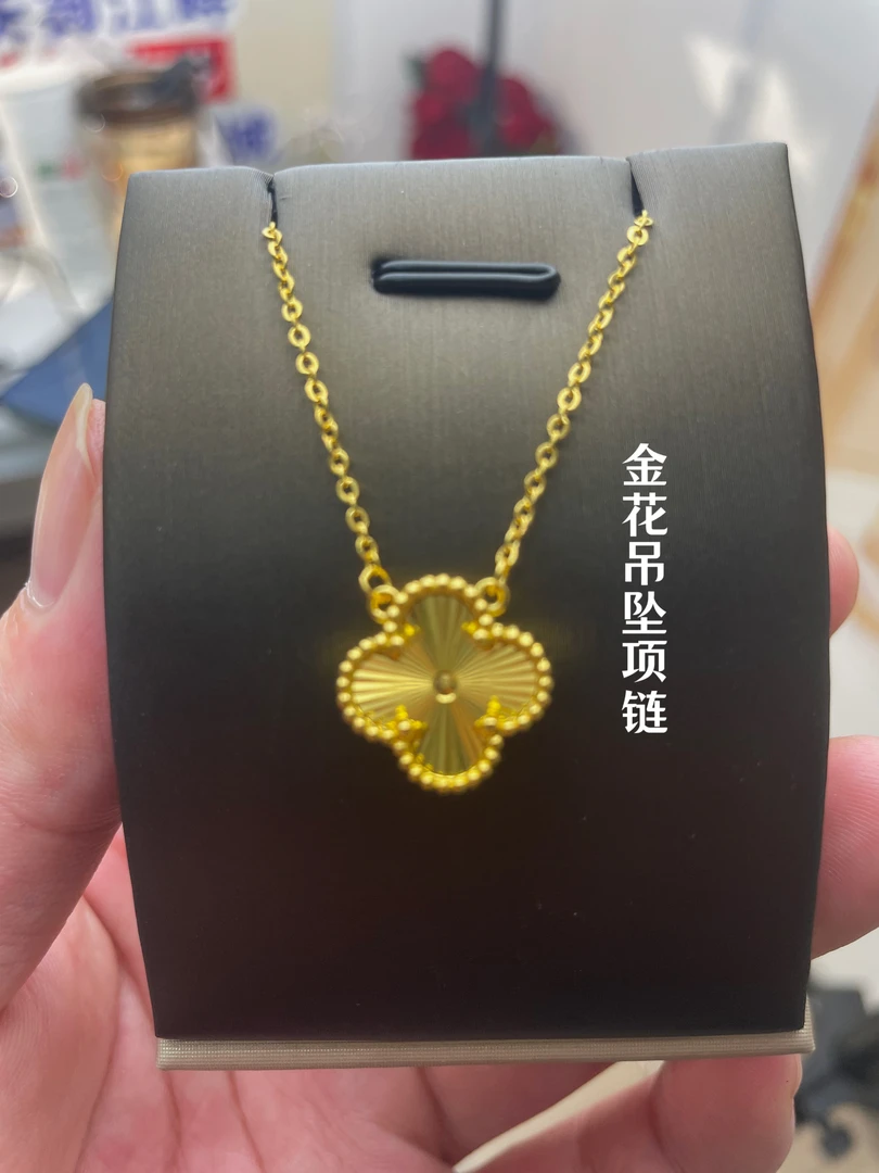 吊坠足银 【金花套链】单花气质轻奢时尚百搭灵动精致设计感套链