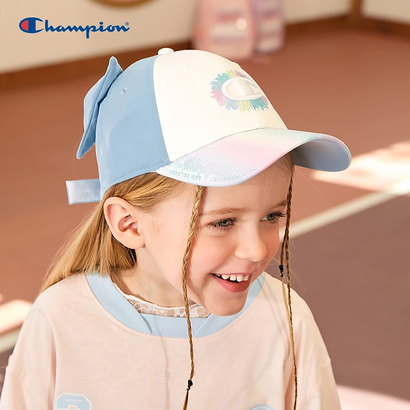 【儿童节礼物】Champion童配2025春季经典舒适Logo棒球帽S5JF06