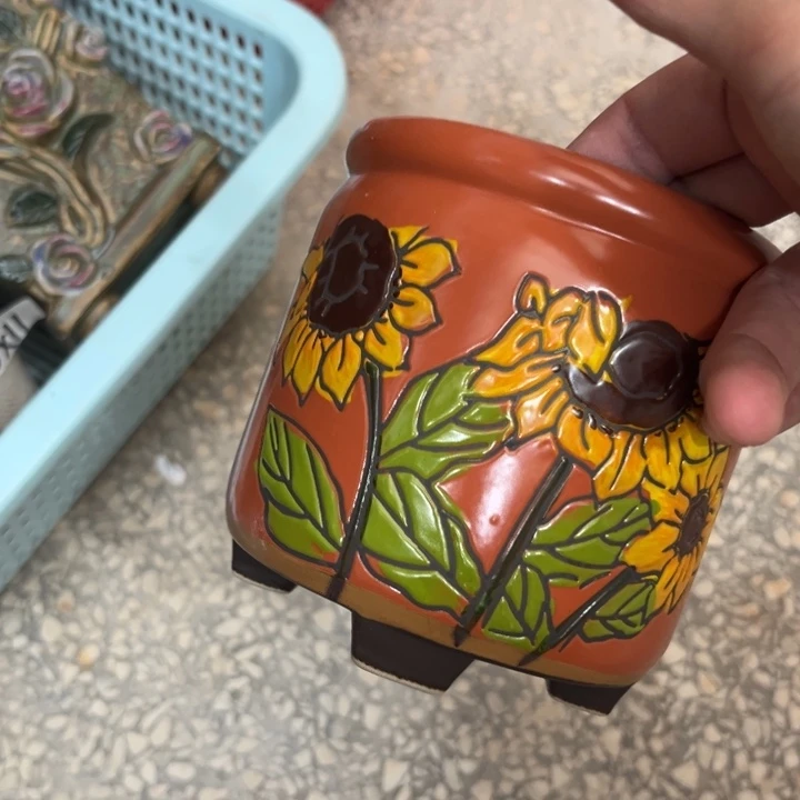 紫砂花盆粗陶材质多肉花盆