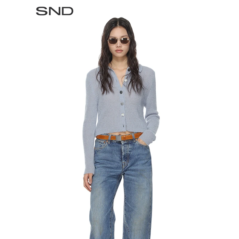 【SNDOUR LEGACY 设计师品牌】SND SS25 纽扣修身ZZ开衫 休闲