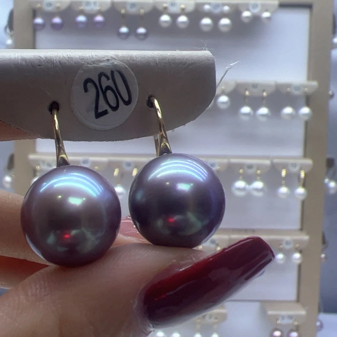 淡水珍珠耳饰18K金镶嵌