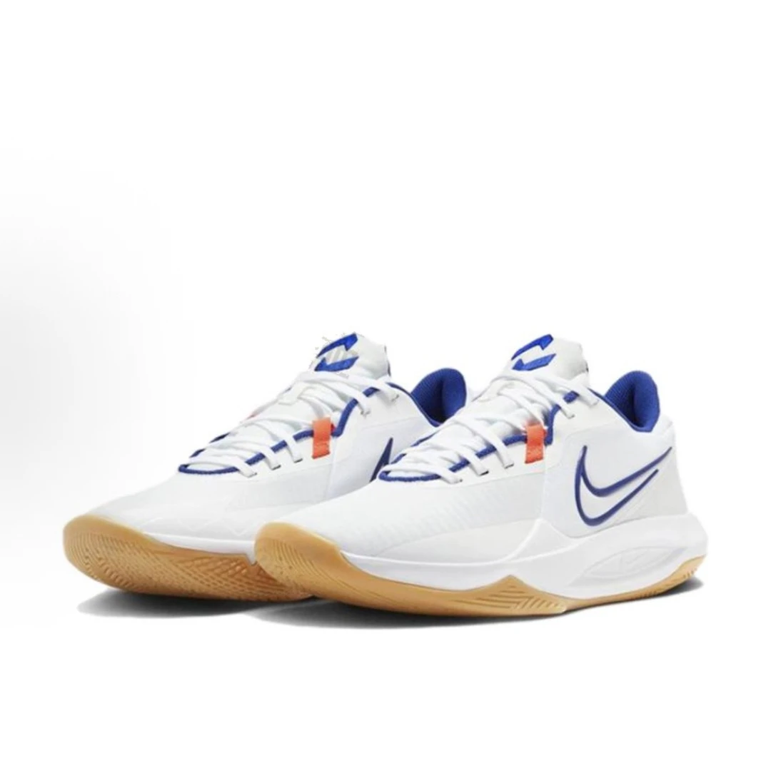 Nike Precision 6 潮流时尚 低帮 篮球鞋 男款 白色