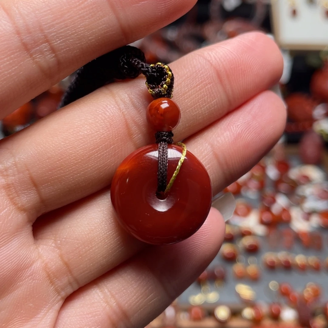 南红玛瑙未镶嵌平安扣