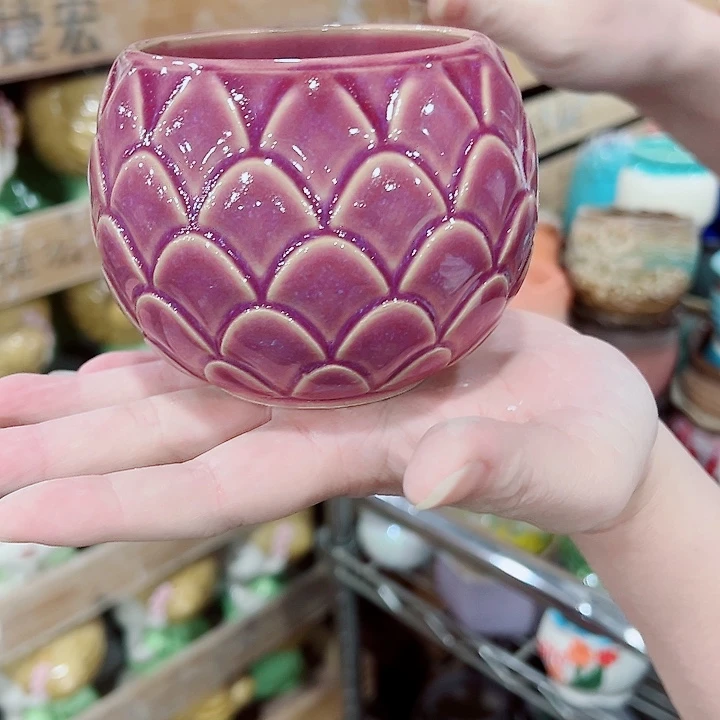 有孔，凑单福利满10元发货陶瓷多肉花盆！