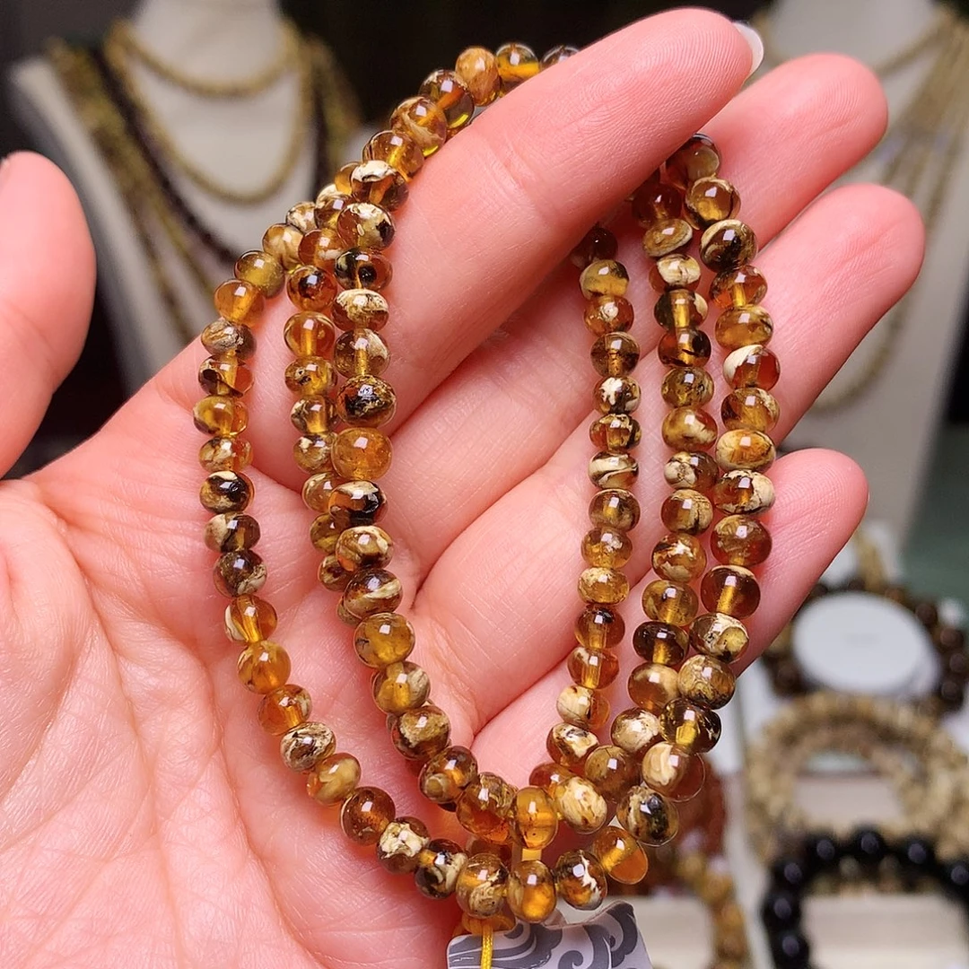 琥珀未镶嵌裸石5/溶洞花108-748