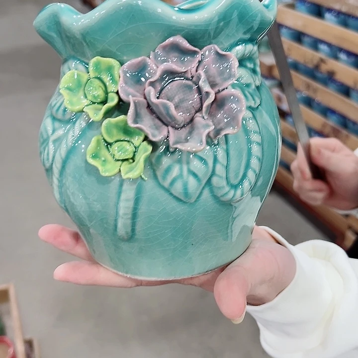 有孔.凑满10元发货多肉陶瓷花盆！